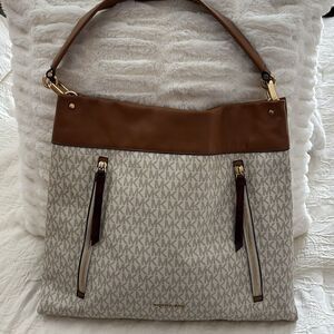 Michael Kors Lex Brown Leather‎ Large Hobo Bag Shoulder Purse